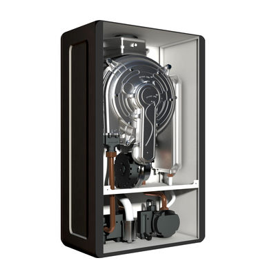 دیگ بخار دیواری گازی 20 کیلووات مبدل حرارتی مشکی پوسته مسی 30 کیلووات Lpg Combi Boiler