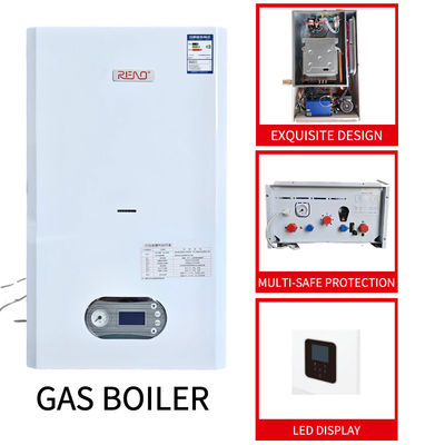 گاز یا LPG تهویه فولاد ضد زنگ Combination دیواره دیگ آویزان سفید پانل 42kw