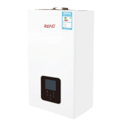 دیواره سفید آویزان کامبی کتل 24kw صفحه لمسی Lpg گاز آب کتل